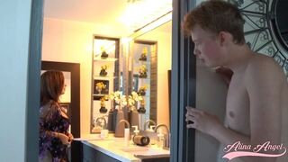 Alina Angel fucking a young dick الينا انجل تتناك مع ابن صاحبتها نيك ساخن سكس مترجم